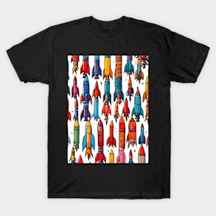 Space Rockets Artwork T-Shirt